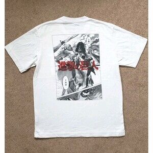 Attack On Titan Uniqlo UT Graphic Anime T-shirt Archive Manga White Size XS